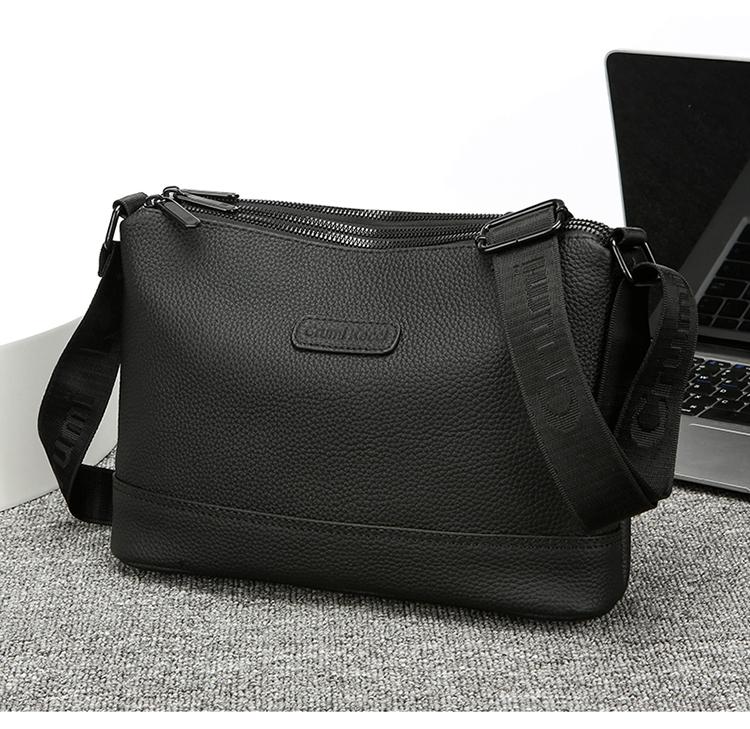 【拍一發三，限時特惠】三拉鍊，多隔層，真牛皮，男士單肩包