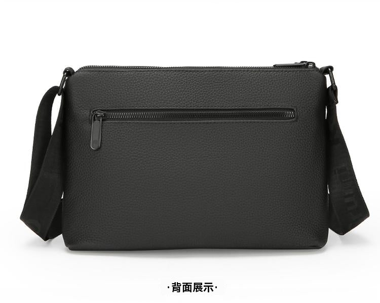 【拍一發三，限時特惠】三拉鍊，多隔層，真牛皮，男士單肩包