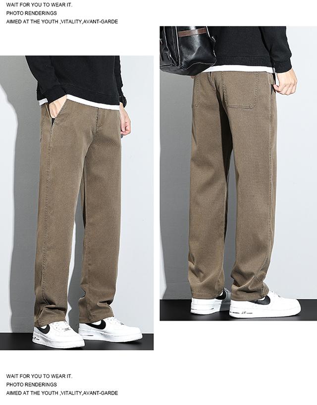 新款九分休閑褲，男士修身直筒，潮流百搭，彈力褲子男