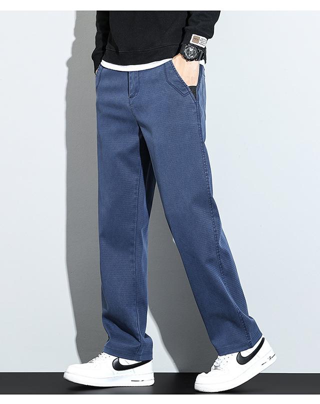 新款九分休閑褲，男士修身直筒，潮流百搭，彈力褲子男