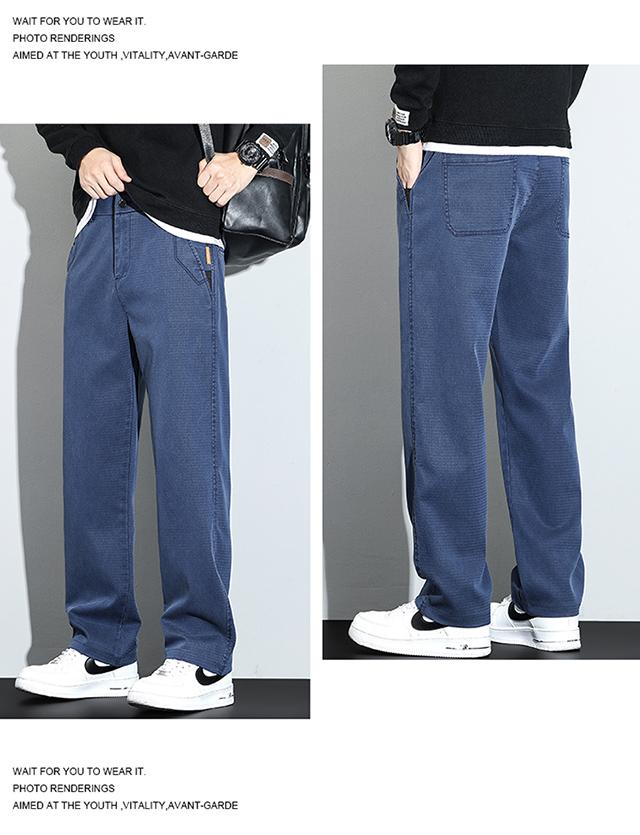 新款九分休閑褲，男士修身直筒，潮流百搭，彈力褲子男