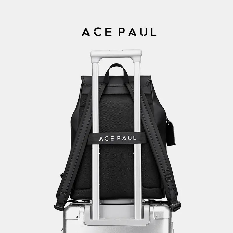 【限時特惠，拍一發三】Ace Paul官方正品，時尚磁吸扣，通勤風，男士雙肩包，電腦包