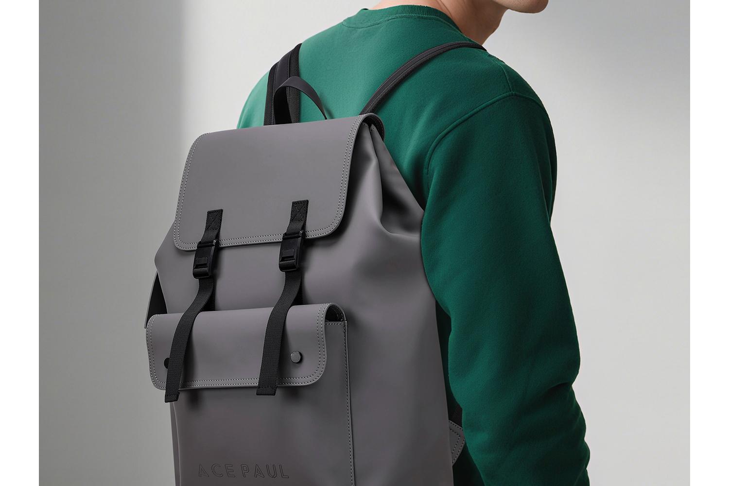 【限時特惠，拍一發三】Ace Paul官方正品，時尚磁吸扣，通勤風，男士雙肩包，電腦包