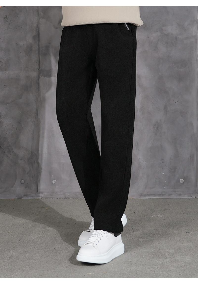 Cardanro/卡丹路，秋冬新款，法蘭絨長褲，男士寬鬆加厚，商務，運動休閒褲