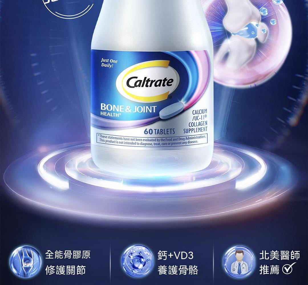 【軟硬骨同補】鈣爾奇UC-ll，骨膠原高蛋白，專利補鈣，關節好吸收